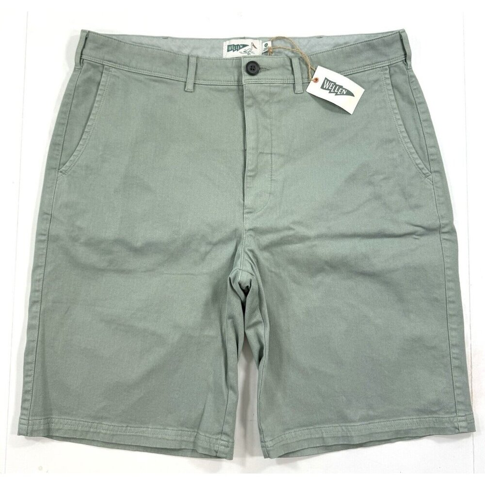 Wellen Huckberry Shorts Mens Size 36 Bermuda Chino Mint Green